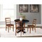 International Concepts 36 in. Solid Wood Round Extension Dining Table with 4 Chairs in Black/Distressed Oak K46-36RXT-23-C42-2-4 - alternate 4